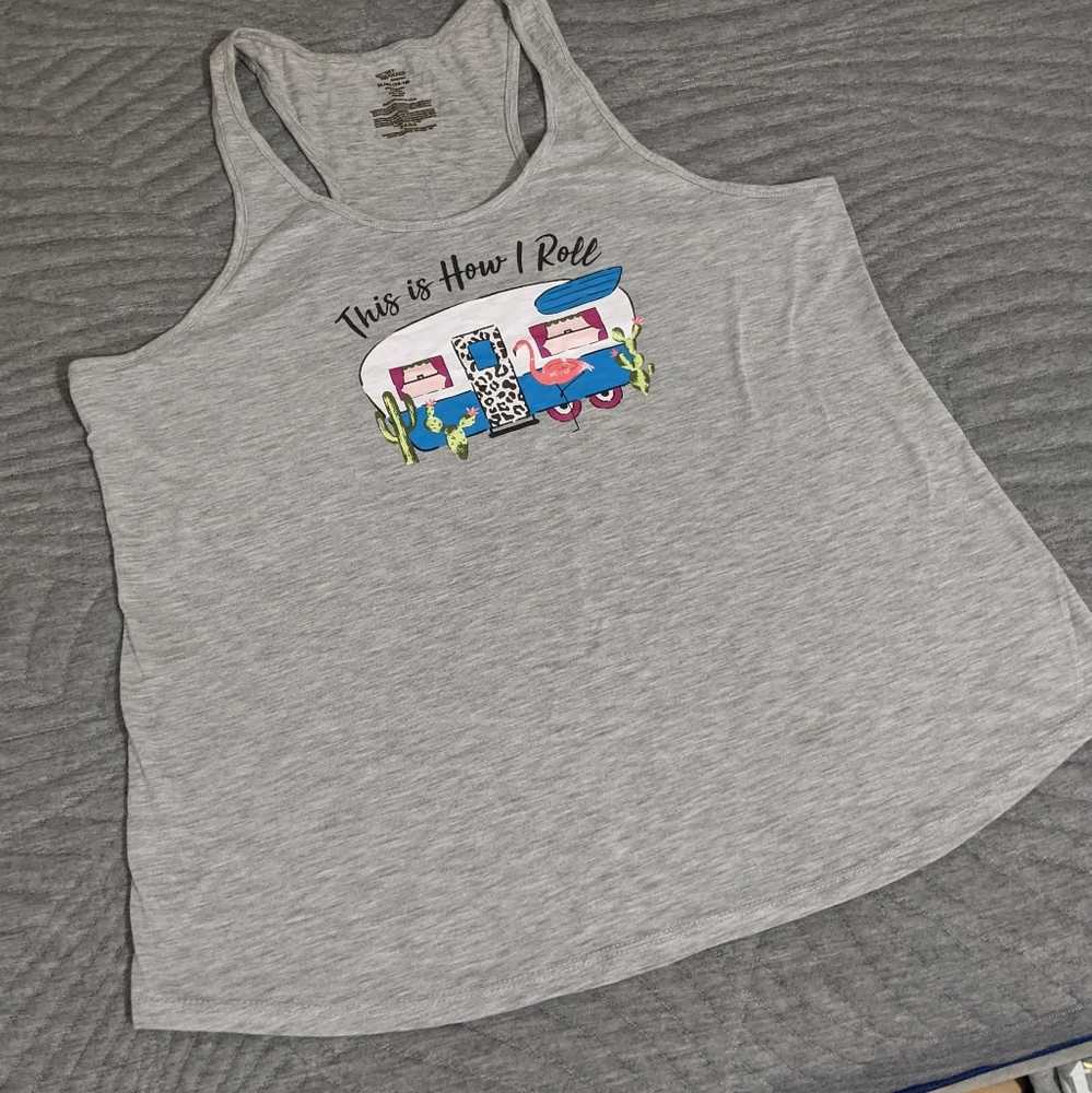 Flamingo This Is How I Roll RV Tank Top XL